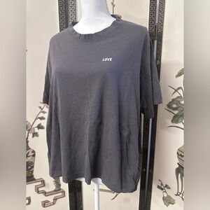 H&M Charcoal Love Graphic Tee